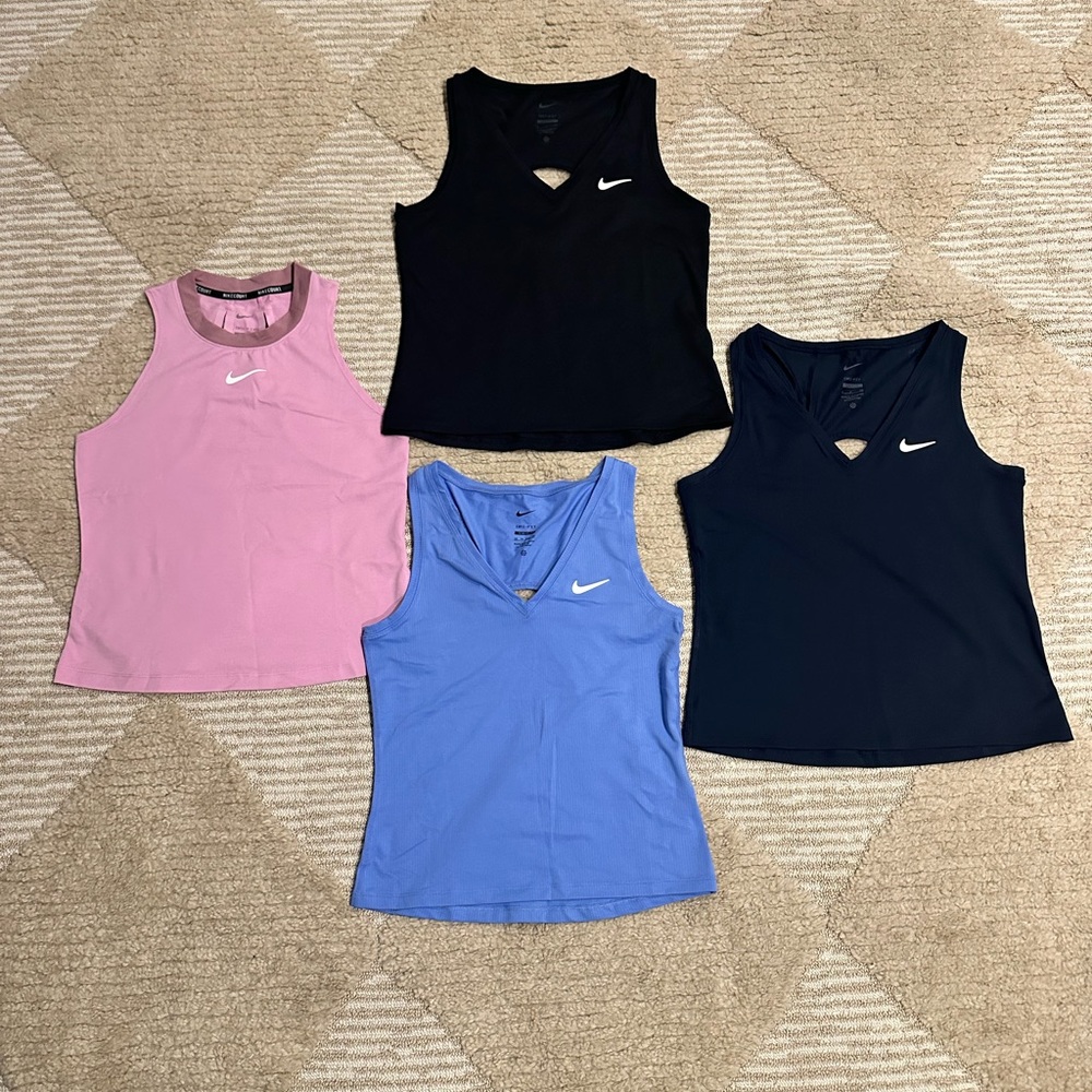 Nike Women's Tank Tops - Black, Pink, Blue